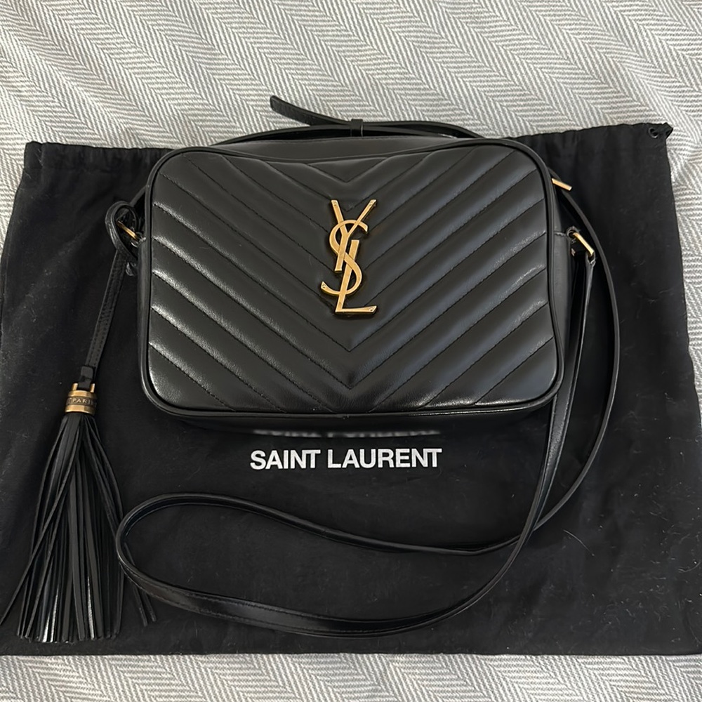 Saint Laurent Lou Camera Bag Small Black & Gold